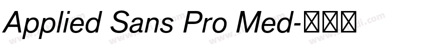 Applied Sans Pro Med字体转换